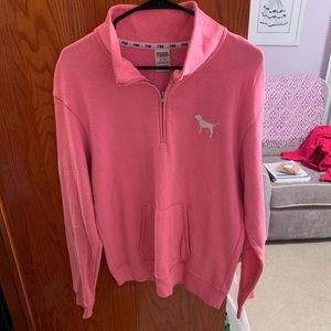 Pink sweatshirt- quarter zip